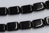 CJB26 16 inches 10*14mm rectangle natural jet gemstone beads wholesale