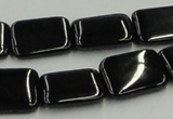 CJB27 16 inches 15*20mm rectangle natural jet gemstone beads wholesale