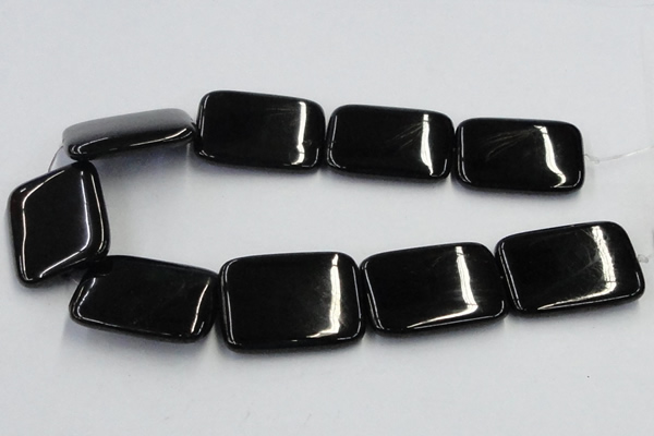 CJB28 16 inches 30*40mm rectangle natural jet gemstone beads wholesale