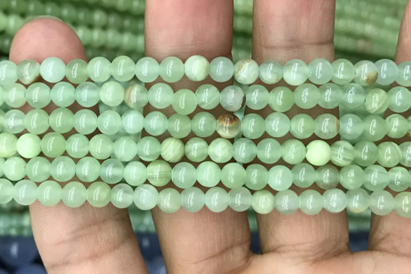 CJB308 15.5 inches 4mm round dyed green jade gemstone beads