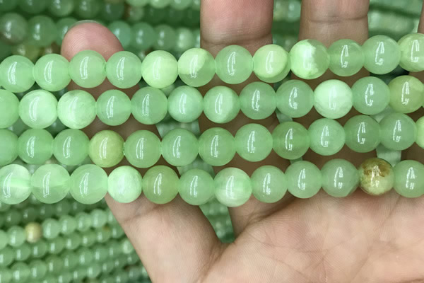 CJB310 15.5 inches 8mm round dyed green jade gemstone beads