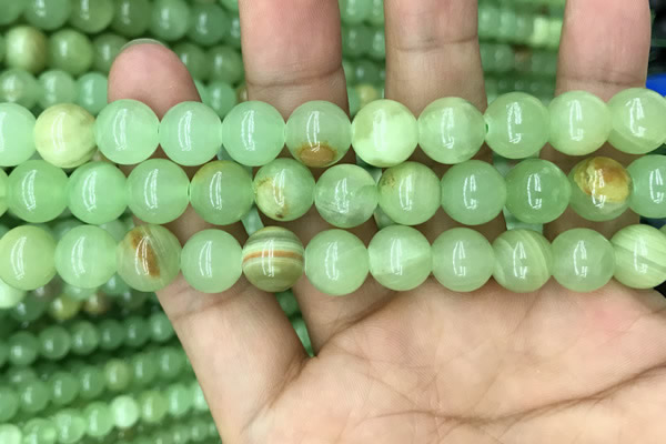 CJB311 15.5 inches 10mm round dyed green jade gemstone beads