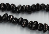 CJB32 16 inches 7*10mm chips natural jet gemstone beads wholesale