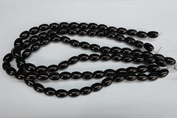 CJB52 15.5 inches 10*14mm rice natural jet gemstone beads