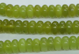 CKA104 15.5 inches 5*10mm rondelle Korean jade gemstone beads