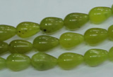 CKA106 15.5 inches 8*12mm teardrop Korean jade gemstone beads