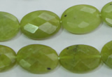 CKA118 15.5 inches 15*20mm faceted oval Korean jade beads