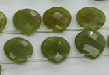 CKA120 Top-drilled 16*16mm faceted flat teardrop Korean jade beads