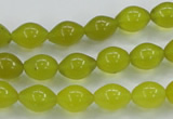 CKA17 15.5 inches 8*10mm rice Korean jade gemstone beads