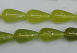 CKA212 15.5 inches 10*18mm teardrop Korean jade gemstone beads