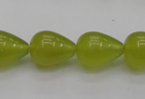 CKA213 15.5 inches 13*18mm teardrop Korean jade gemstone beads