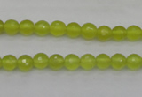 CKA217 15.5 inches 6mm faceted round Korean jade gemstone beads