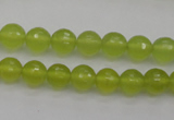 CKA218 15.5 inches 8mm faceted round Korean jade gemstone beads