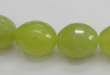 CKA224 15.5 inches 15*20mm faceted egg-shaped Korean jade gemstone beads