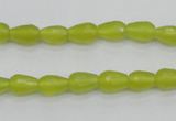 CKA228 15.5 inches 6*8mm faceted teardrop Korean jade gemstone beads