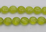 CKA235 15.5 inches 10mm flat round Korean jade gemstone beads