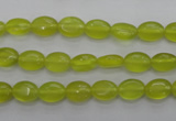 CKA241 15.5 inches 6*8mm oval Korean jade gemstone beads