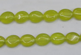 CKA242 15.5 inches 8*10mm oval Korean jade gemstone beads