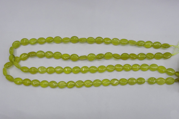 CKA242 15.5 inches 8*10mm oval Korean jade gemstone beads