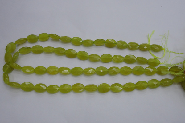 CKA270 15.5 inches 10*14mm faceted oval Korean jade gemstone beads