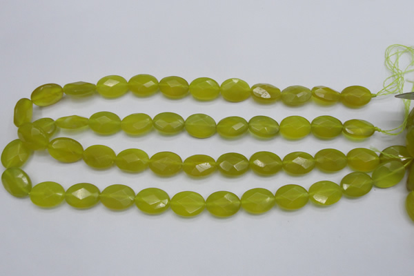 CKA271 15.5 inches 12*16mm faceted oval Korean jade gemstone beads