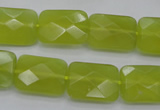 CKA281 15.5 inches 13*18mm faceted rectangle Korean jade gemstone beads