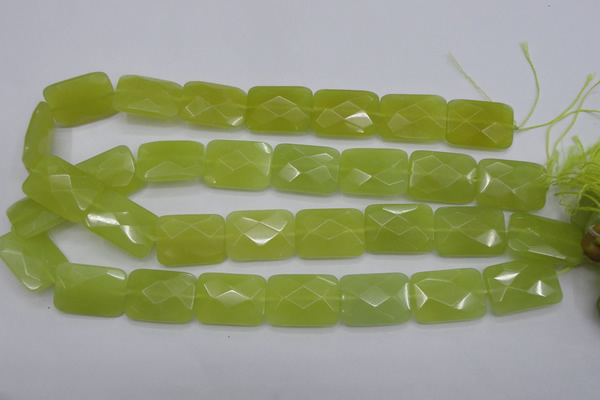 CKA283 15.5 inches 18*25mm faceted rectangle Korean jade gemstone beads