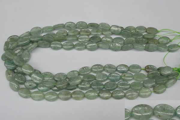 CKC271 15.5 inches 10*14mm oval natural green kyanite beads