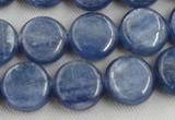 CKC511 15.5 inches 8mm flat round natural Brazilian kyanite beads