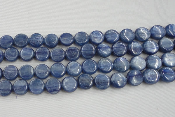 CKC514 15.5 inches 14mm flat round natural Brazilian kyanite beads