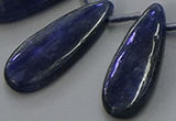 CKC543 Top drilled 10*30mm flat teardrop natural kyanite beads