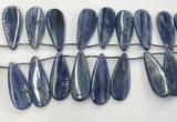 CKC554 Top drilled 12*30mm flat teadrop natural kyanite beads