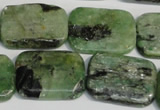 CKC69 15.5 inches 18*25mm rectangle natural green kyanite beads