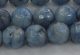 CKC705 15.5 inches 14mm faceted round imitation blue kyanite beads