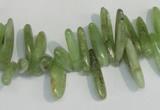 CKC71 15.5 inches 4*10mm – 6*35mm branch natural green kyanite beads