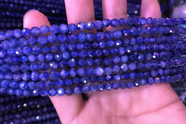 CKC731 15.5 inches 5mm faceted round kyanite gemstone beads