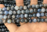 CKC752 15.5 inches 8mm round blue kyanite beads wholesale