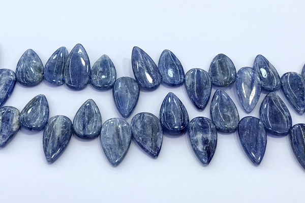 CKC820 15 inches 12*25mm - 14*28mm flat teardrop blue kyanite beads