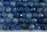 CKC838 15 inches 3mm faceted round blue kyanite beads