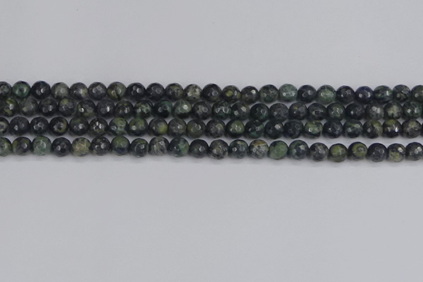 CKJ310 15.5 inches 4mm faceted round kambaba jasper beads