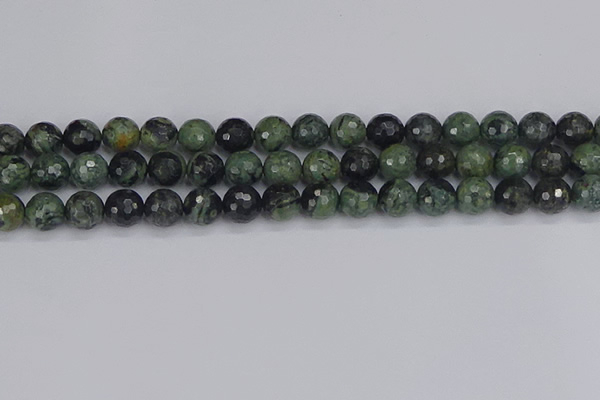 CKJ312 15.5 inches 8mm faceted round kambaba jasper beads