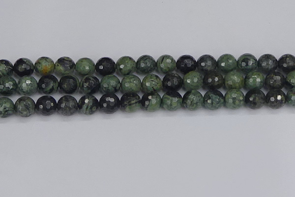 CKJ313 15.5 inches 10mm faceted round kambaba jasper beads