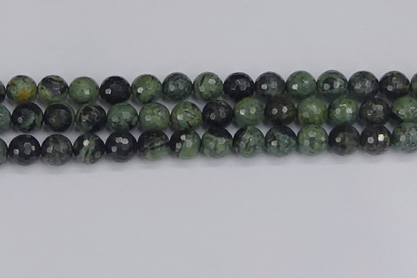 CKJ314 15.5 inches 12mm faceted round kambaba jasper beads