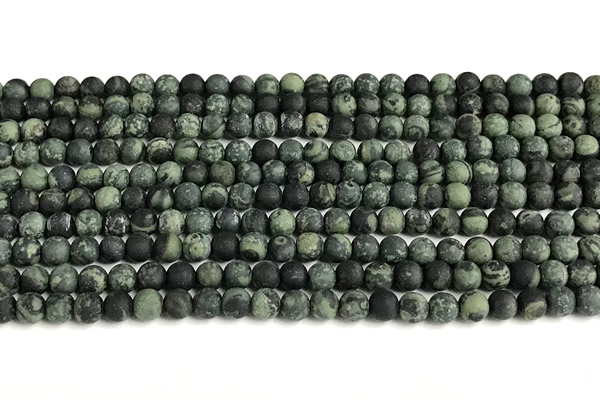 CKJ325 15 inches 4mm round matte kambaba jasper beads