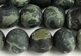 CKJ327 15 inches 8mm round matte kambaba jasper beads