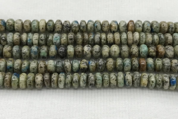 CKJ435 15.5 inches 5*8mm - 5*9mm rondelle natural k2 jasper beads