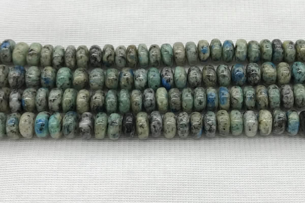 CKJ436 15.5 inches 5*8mm - 5*9mm rondelle natural k2 jasper beads