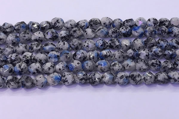 CKJ707 15.5 inches 8mm faceted nuggets imitation k2 jasper beads