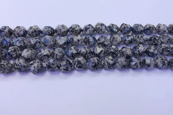 CKJ708 15.5 inches 10mm faceted nuggets imitation k2 jasper beads