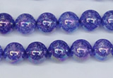 CKQ101 15.5 inches 6mm round AB-color dyed crackle quartz beads